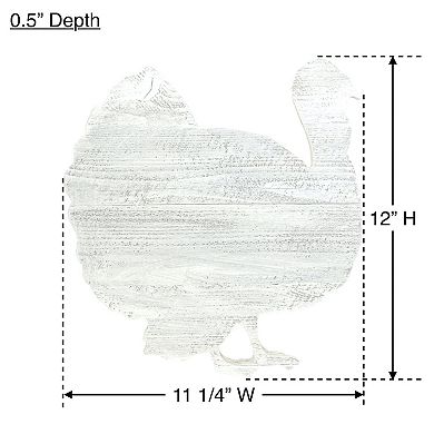 Rustic Farmhouse Fall Harvest 12" Reclaimed Wood Turkey