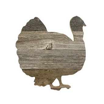 Rustic Farmhouse Fall Harvest 12" Reclaimed Wood Turkey