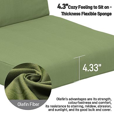Aoodor Patio High Back Chair Cushions Set of 4, 46x21x4 Inches(Only Cushions)