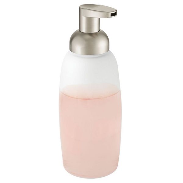 mDesign Ariana Glass Refillable Foaming Soap Dispenser Pump