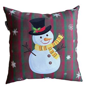 Christmas Snowman Pillow Cover, Holiday Pillow Cover, Winter Decorating