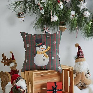 Christmas Snowman Pillow Cover, Holiday Pillow Cover, Winter Decorating