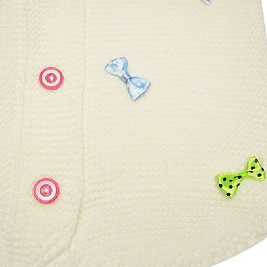 Sleeveless Sweaters For Girls - Button Front Cardigan in Sizes Infant to Toddler