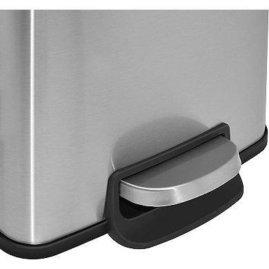 8 Gal./30 L and 1.3 Gal./5 L Rectangular Stainless Steel Step-on Trash Can Set for Kitchen, Bathroom