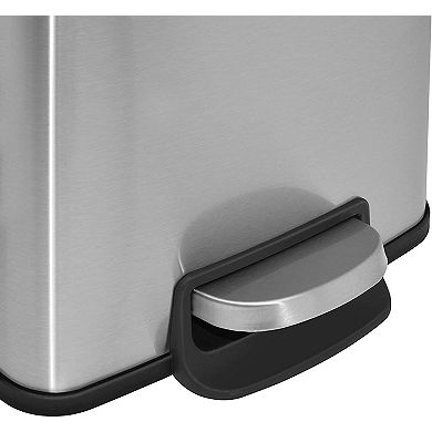 8 Gal./30 L and 1.3 Gal./5 L Rectangular Stainless Steel Step-on Trash Can Set for Kitchen, Bathroom