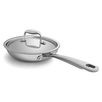 8 Inch Triple-Ply Stainless Steel Fry Pan with Lid
