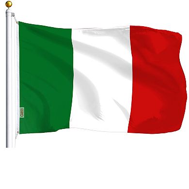 G128 Combo Set: American 100D 3x5 Ft AND Italy 100D 3x5 Ft Printed Polyester Flags