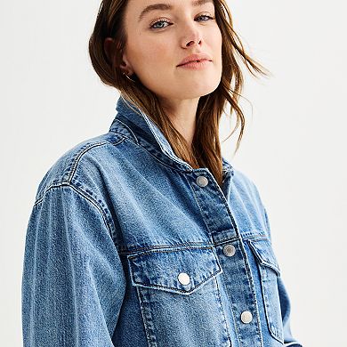 Women's Sonoma Goods For Life® Lightweight Oversized Denim Shacket