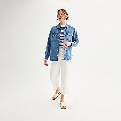 Women's Sonoma Goods For Life® Lightweight Oversized Denim Shacket