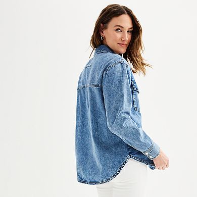 Women's Sonoma Goods For Life® Lightweight Oversized Denim Shacket