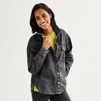 Black denim jacket kohls best sale