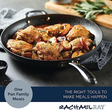 Rachael Ray Hard Anodized Nonstick Frying Pan With Helper Handle