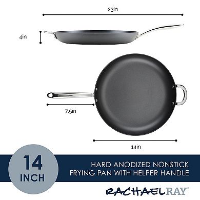 Rachael Ray Hard Anodized Nonstick Frying Pan With Helper Handle