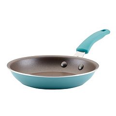 Rachael Ray Classic Brights Hard Enamel Nonstick 9.5-Inch Deep Skillet Sea Salt Gray