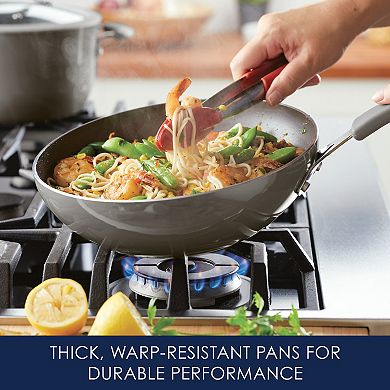 Rachael Ray® Cook + Create 10.5-in. Aluminum Nonstick Wok Frypan