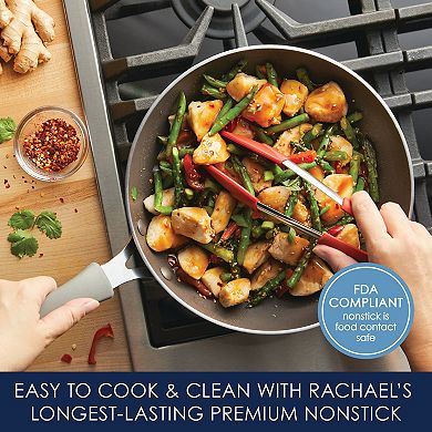 Rachael Ray® Cook + Create 10.5-in. Aluminum Nonstick Wok Frypan