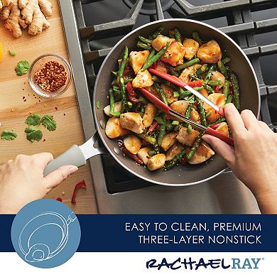 Rachael Ray® Cook + Create 10.5-in. Aluminum Nonstick Wok Frypan
