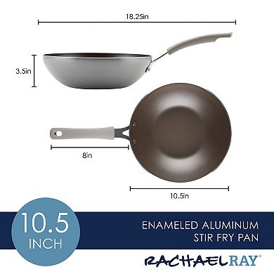 Rachael Ray® Cook + Create 10.5-in. Aluminum Nonstick Wok Frypan