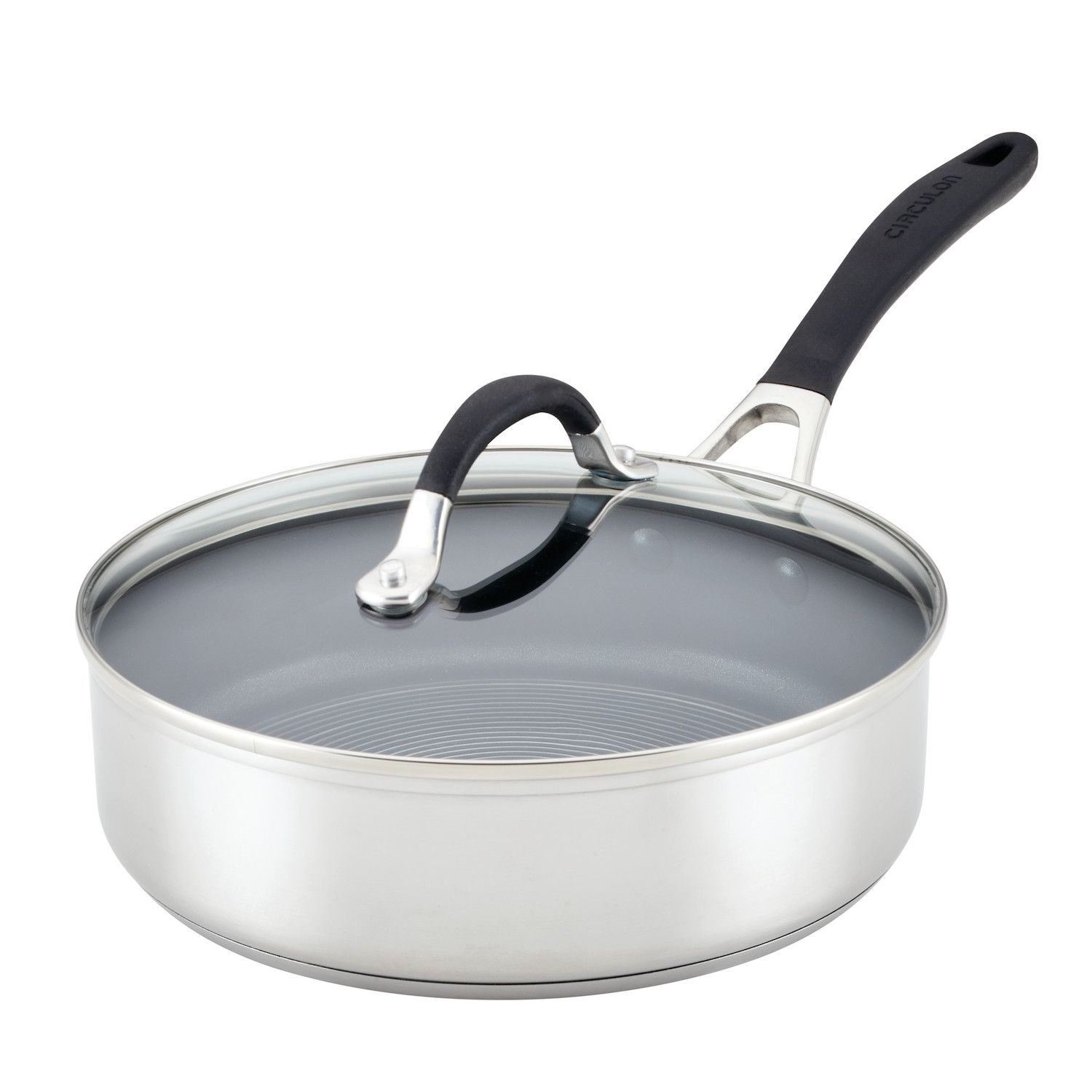 Circulon SteelShield Stainless Steel 7.5-Qt. Stockpot with Lid, Silver