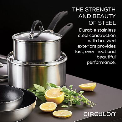 Circulon® SteelShield Hybrid 3-qt. Nonstick Sauté Pan with Lid