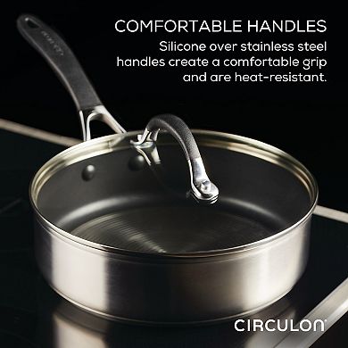 Circulon® SteelShield Hybrid 3-qt. Nonstick Sauté Pan with Lid