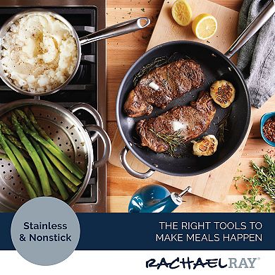 Rachael Ray® 11-pc. Stainless Steel & Hard Anodized Nonstick Cookware Induction Pots & Pans Set