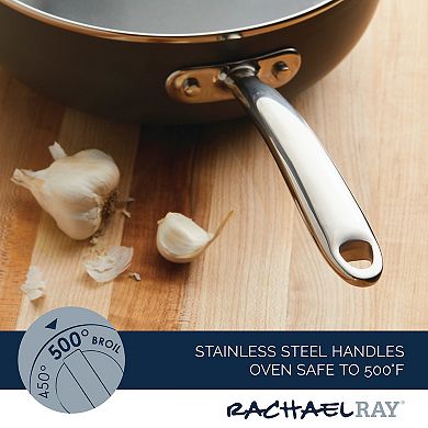 Rachael Ray® 4-qt. Hard Anodized Nonstick Saucier Saucepan with Helper Handle & Lid