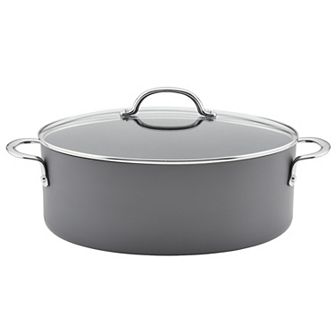 Rachael Ray 8-qt Hard Anodized Nonstick Cookware Oval Stockpot with Lid