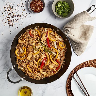 Infuse 14-in. Carbon Steel Open Wok with Assist Handle