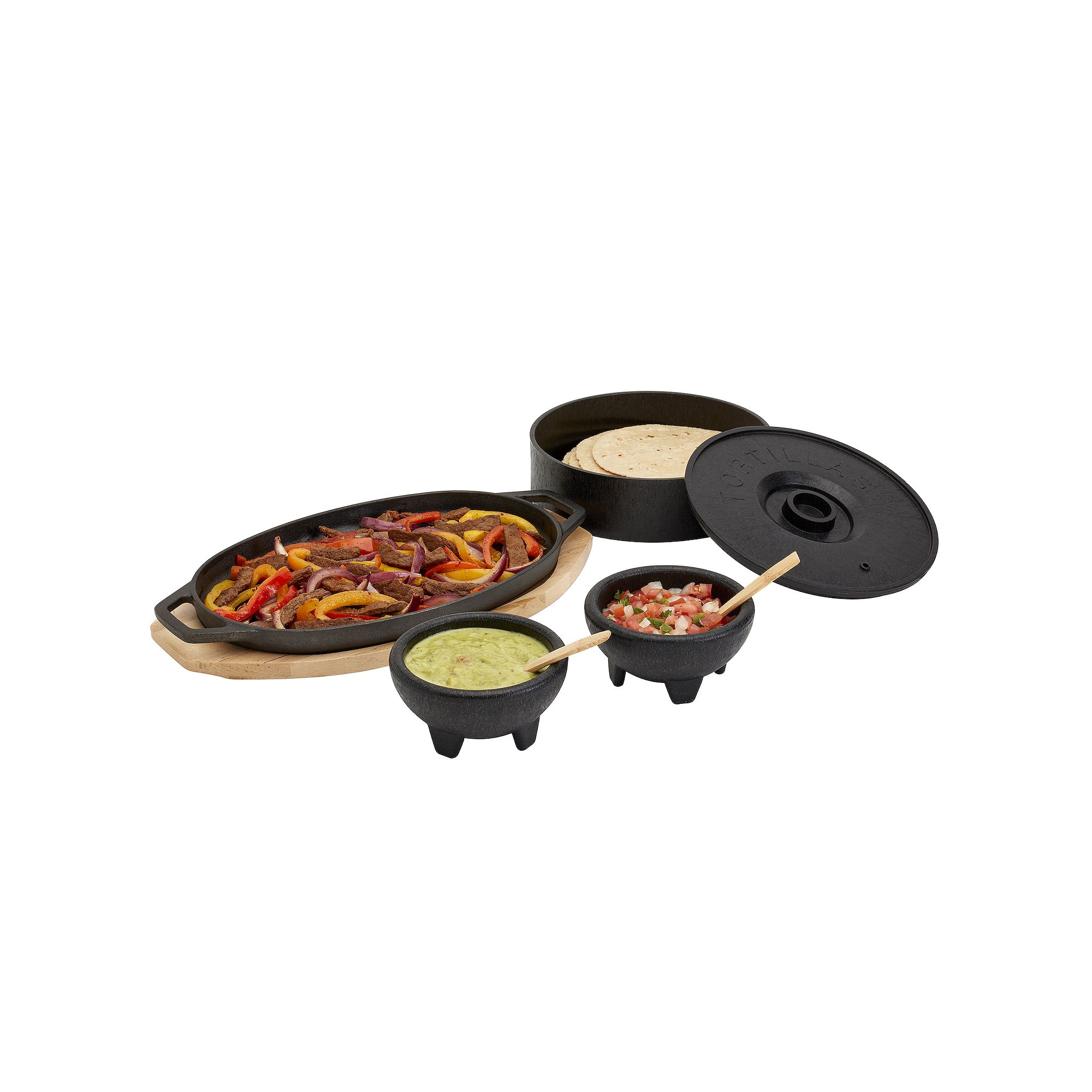 Infuse 8-pc. Fajita Set, Black