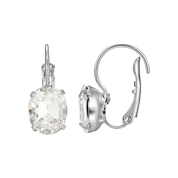 Ovale Drop Earrings Silver