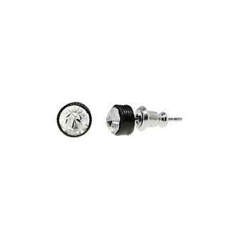 1928 Black Tone Crystal Small Stud Earrings
