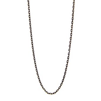 1928 Gold Tone & Black Tone Chain Necklace