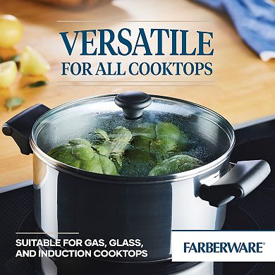 Farberware® Classic Traditions 15-pc. Ceramic Nonstick & Stainless Steel Induction Cookware Pots, Pans & Utensils Set