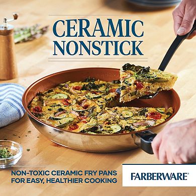 Farberware® Classic Traditions 12.5-in. Stainless Steel Ceramic Nonstick Induction Frypan