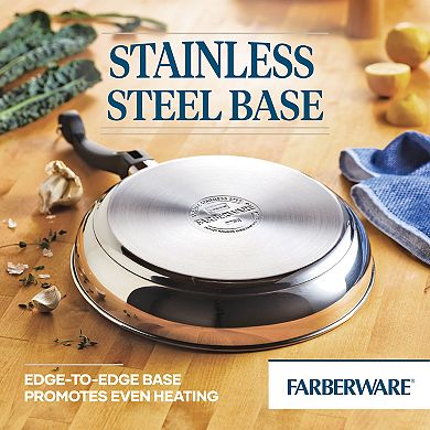 Farberware® Classic Traditions 12.5-in. Stainless Steel Ceramic Nonstick Induction Frypan