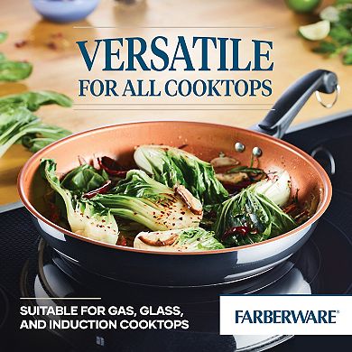 Farberware® Classic Traditions 12.5-in. Stainless Steel Ceramic Nonstick Induction Frypan