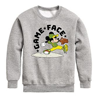 Disney’s Mickey Mouse & Friends Boys 8-20 Game Face Baseball Fleece Sweatshirt