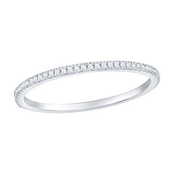 Divine Gold Sterling Silver Diamond Accent Eternity Ring Band