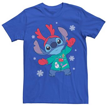 Disney's Lilo & Stitch Men's Christmas Sweater Stitch Tee