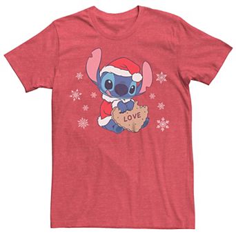 Disney's Lilo & Stitch Men's Santa Cookie Eating Stitch Tee