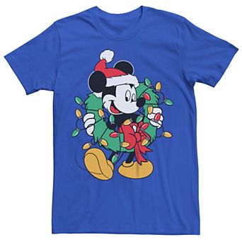 Disney's Mickey Mouse Men's Christmas Wreath Tee