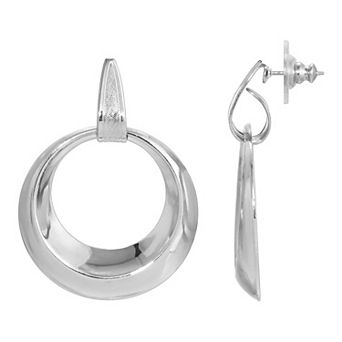 1928 Open Circle Drop Earrings