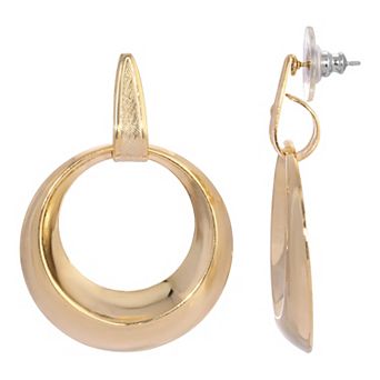 1928 Open Circle Drop Earrings