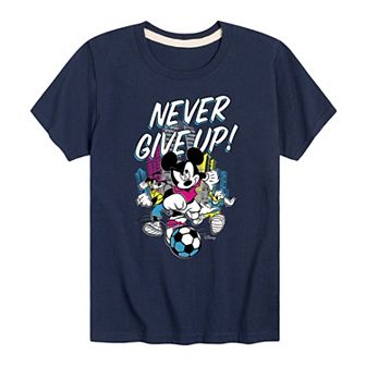 Disney’s Mickey Mouse & Friends Boys 8-20 Never Give Up Graphic Tee