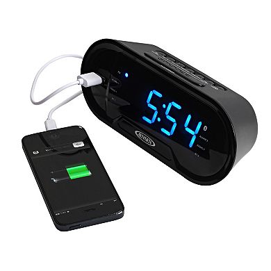 Jensen Digital Alarm Clock with Bluetooth