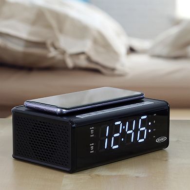 Jensen Digital Alarm with Qi Charging