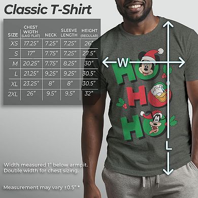 Disney's Mickey Mouse Men's And Friends Ho Ho Ho Tee
