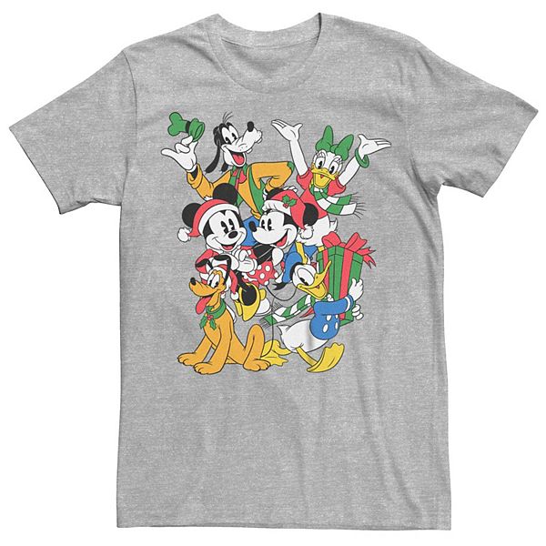 Disney's Mickey Mouse Men's And Friends Christmas Gathering Tee