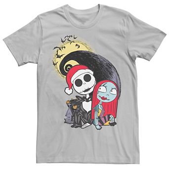 Disney's The Nightmare Before Christmas Men's Jack And Sally Spiral Hill Tee